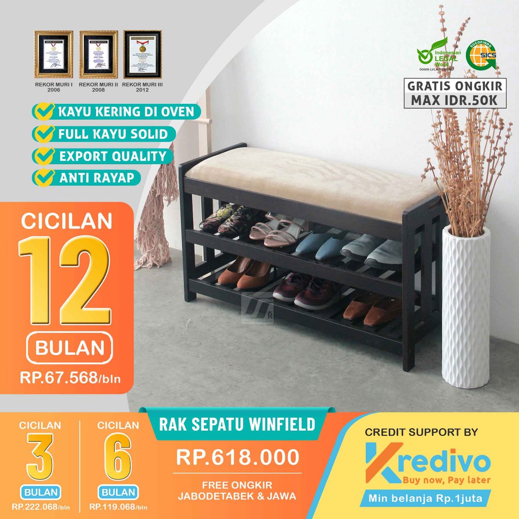 Rak Sepatu Winfield - Light Espresso