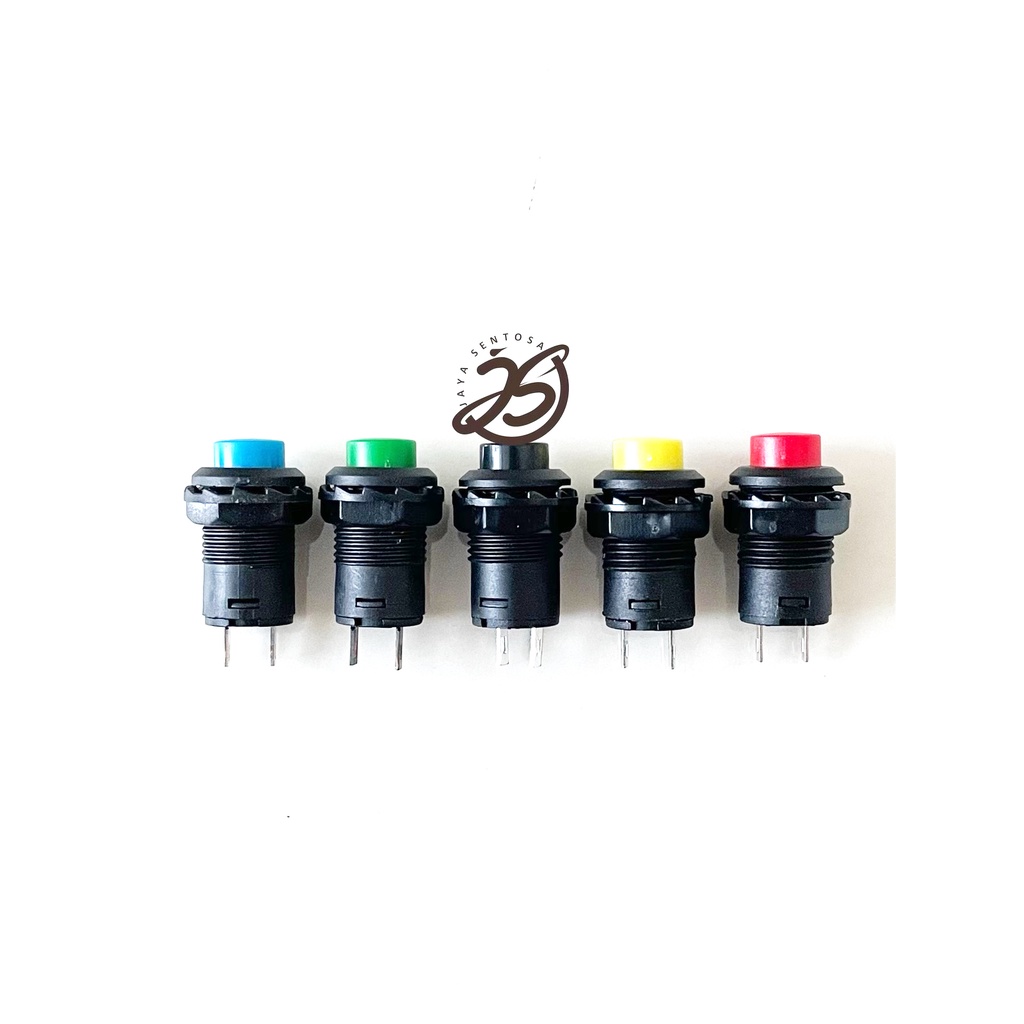 PUSH ON-OFF DS 428 TOGGLE BUTTON SWITCH 2 PIN DS-428 SAKLAR BULAT SELFLOCK 12mm DS428 PUSH BUTTON