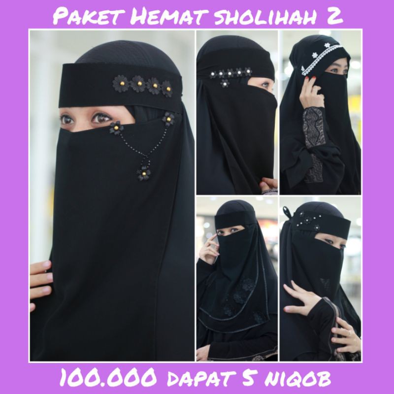 Paket hemat sholihah 2/Paket niqob murah niqob yaman niqob temboro niqob terbaru
