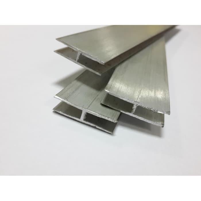 Profil H List Twinlite Alumunium Hitam dan Silver