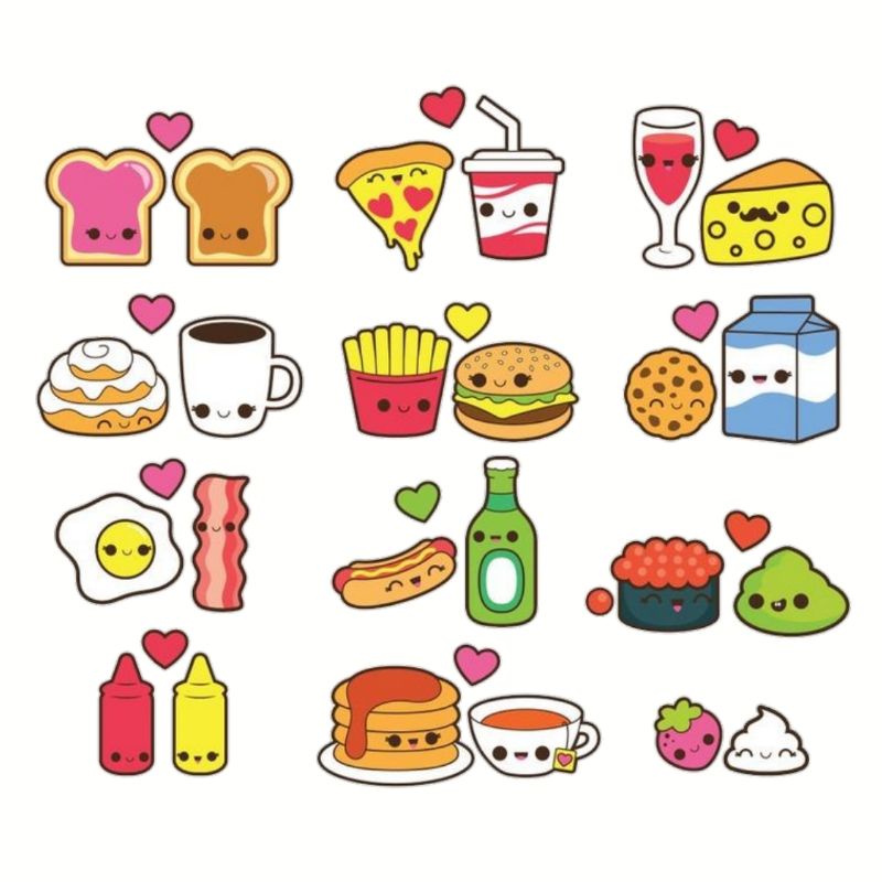 Kawaii food sticker