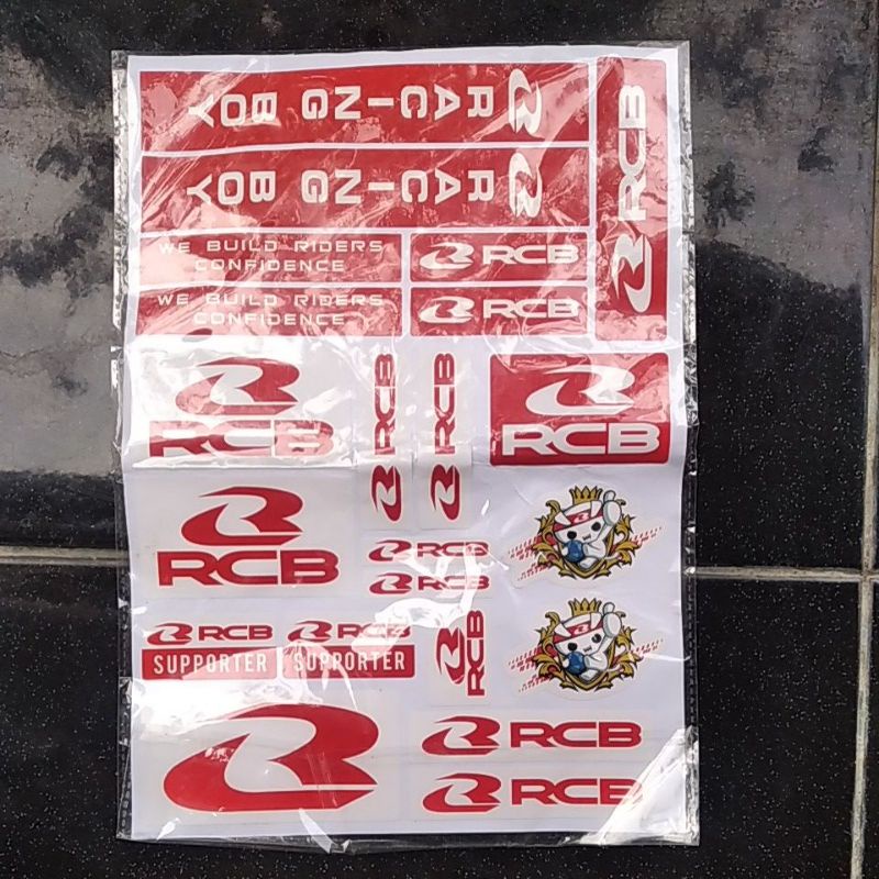 Sticker RCB stiker RacingBoy Sticker racing stiker pack stiker motor herex