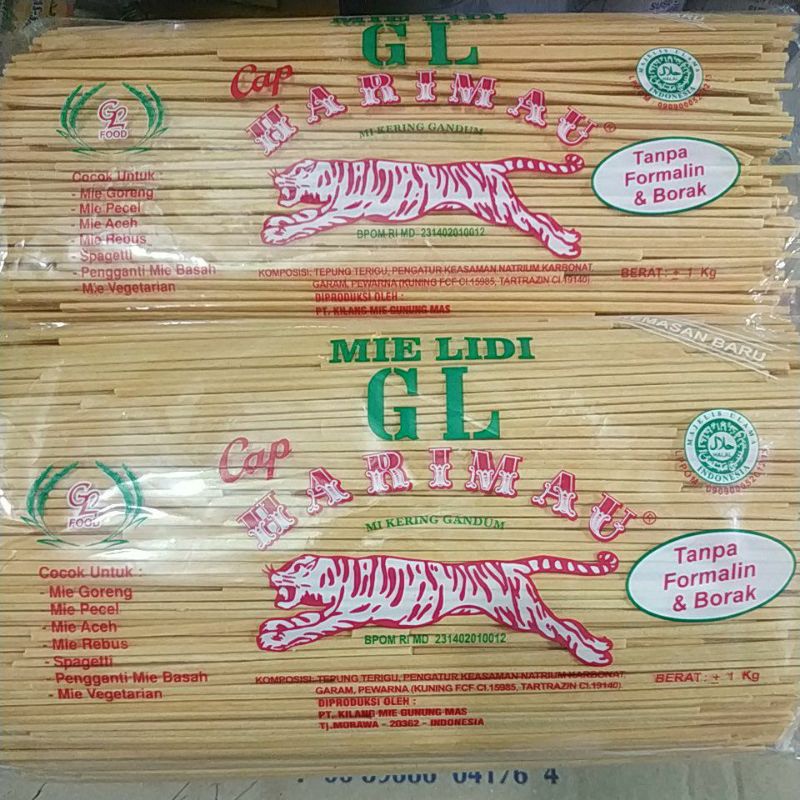 

Mie Lidi GL cap Harimau 1 kg
