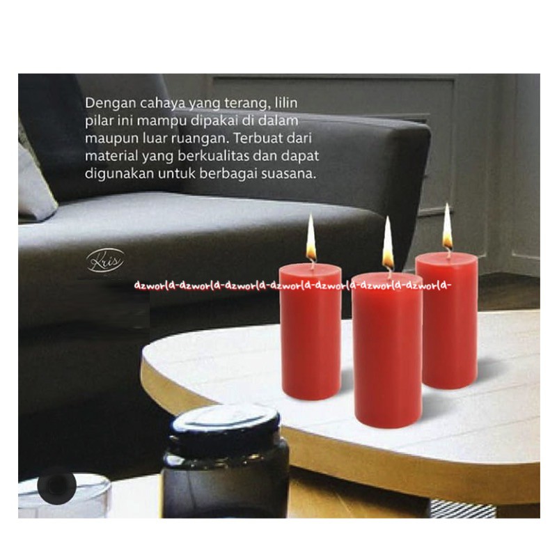 Kris Lilin Pilar 3x4 Merah Red Cadle Big Cadle Lilin Merah Besar