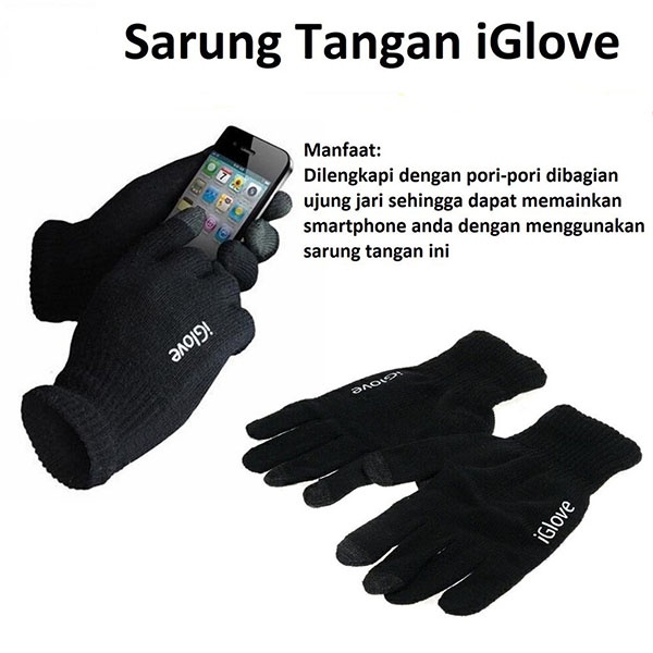 Sarung Tangan iGlove /  Sarung Tangan Touch Screen HP Layar Sentuh Tablet / TouchScreen Gloves Sarung Tangan Import / TV-71