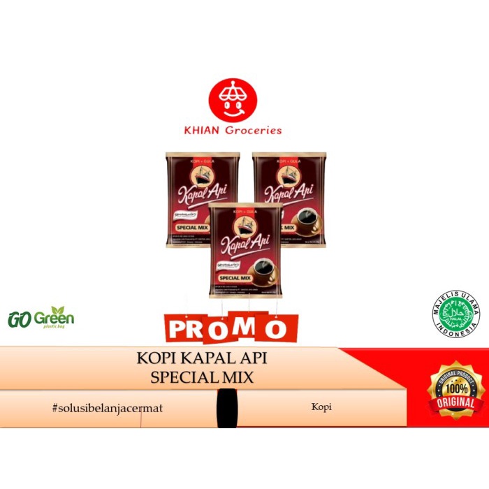 

Kapal Api Special Mix Kopi Plus Gula ECER 1 Sachet