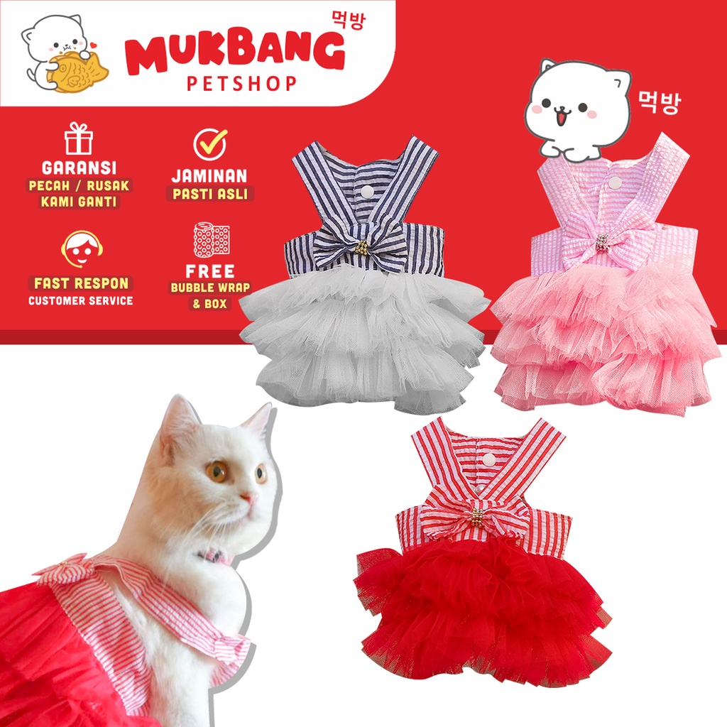 Dress Gaun Size S Anjing Kucing Clothes Baju Pakaian Anjing Kucing