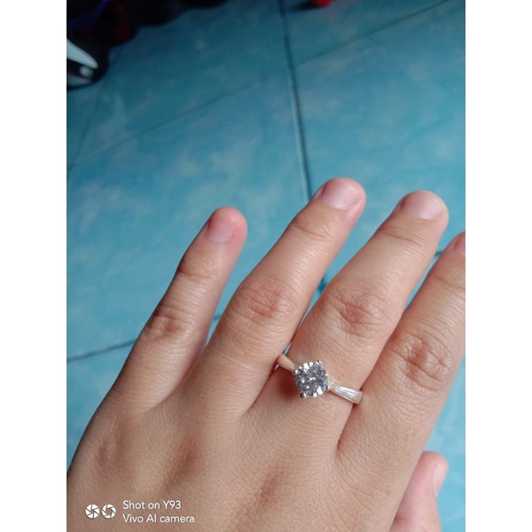 Cincin permata 1 perak 925