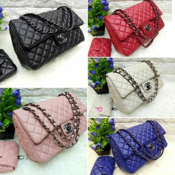 Best Seller Tas Wanita Fashion Murah Chanel Maxi Dompet Mini Tali Rantai Super