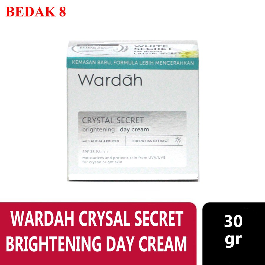 Wardah White Secret Day Cream 30 g/ Wardah Crystal Secret Brightening Day Cream