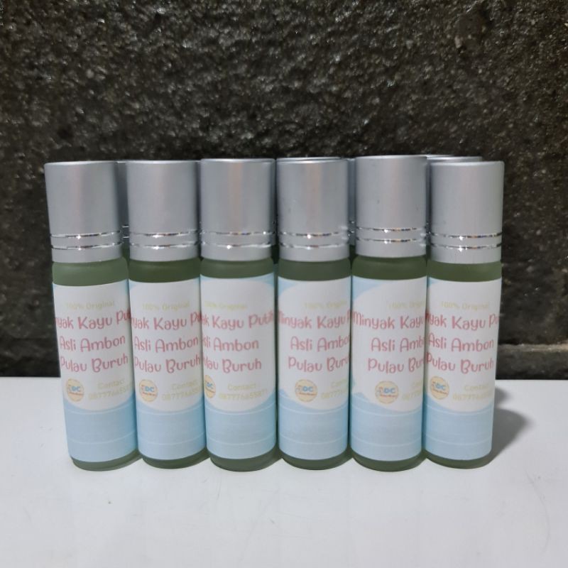 Minyak Kayu Putih Asli Ambon Pulau Buru 4pcs 50rb Panas Wangi 7ml roll