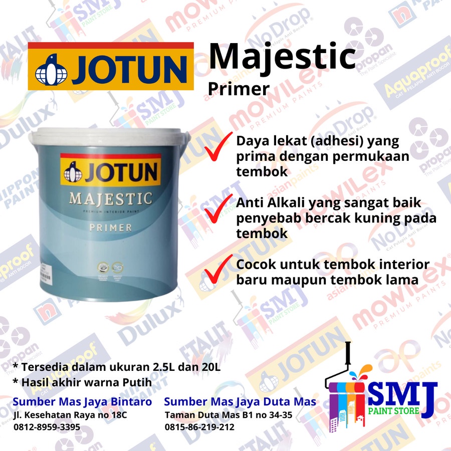 Jual Cat Dasar Interior Jotun Majestic Primer Kemasan 25 Liter Shopee Indonesia 7262