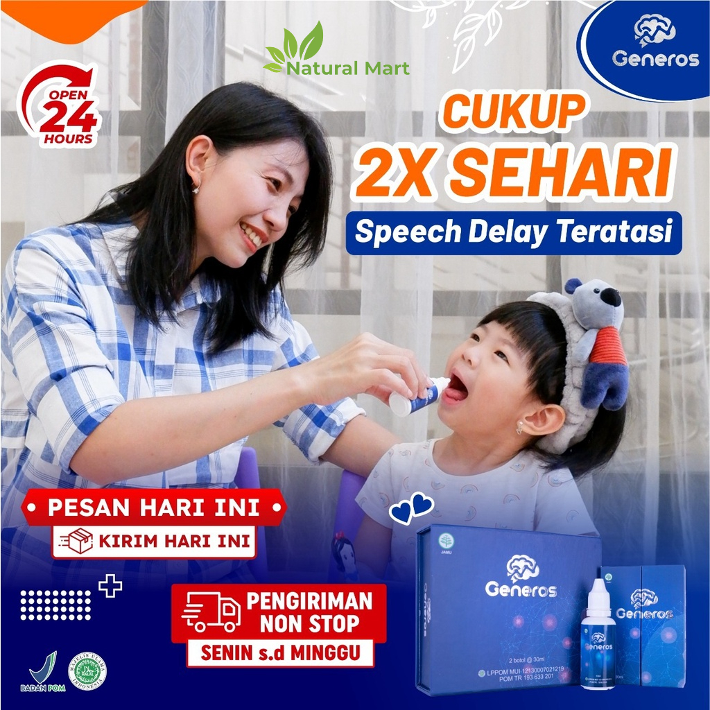 Generos - 100% Original Multivitamin Nutrisi Otak Tuntaskan Speech Delay Autis Hiperaktif &amp; Tingkatkan Daya Ingat Penambah Kecerdasan Anak Isi 30ml