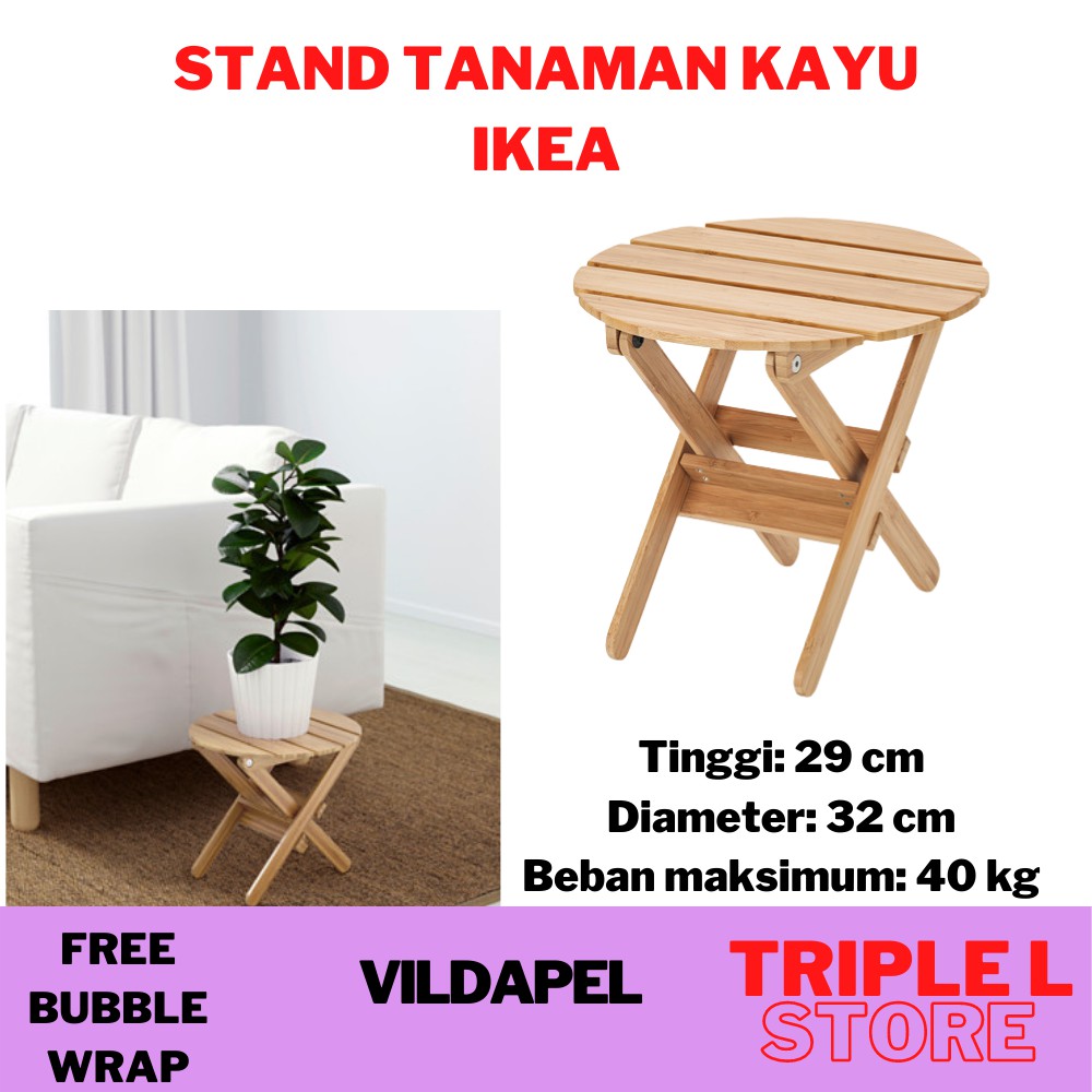 Stand Tanaman Tempat Pot Tanaman Bunga Dekorasi Hiasan Kayu Vidafel