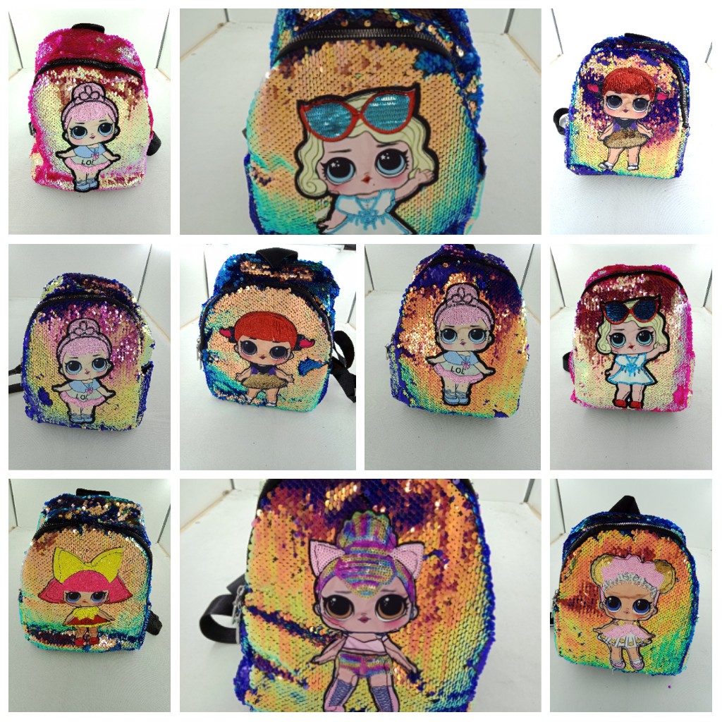 TERMURAH!!! TAS RANSEL SEQUIN / RANSEL SEQUIN TAS USAP GLITTER NON LED