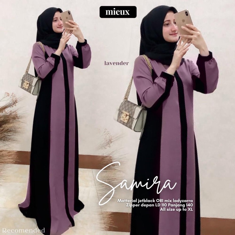 Gamis Motif Turkey Samira Original Mieux Mat Arabian Crepe HQ