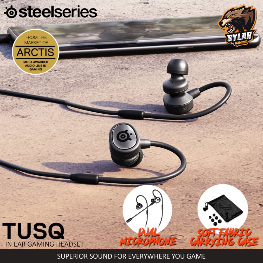 STEELSERIES TUSQ IN EAR DUAL MIC GAMING HEADSET