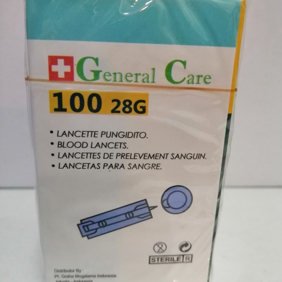 Jarum General Care 28G isi 100 / Blood Lancet General Care 28G / Jarum Bekam General Care 28G