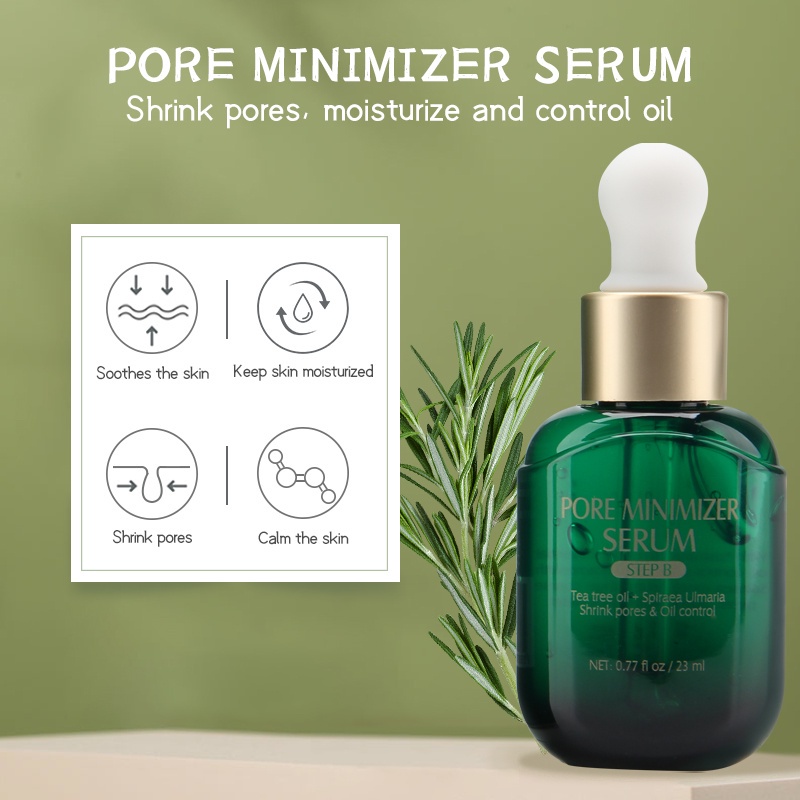 BSKM 23ml Tea Tree Oil Pore Minimizer Facial Serum Long-lasting Acne Removal Pore Firming Astringent Essence Wajah Skincare LB0024