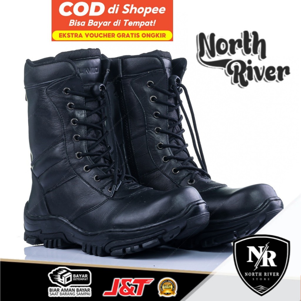 Northriver.id - SEPATU ORIGINAL PDL KULIT ASLI SATPAM, TOURING, DLL RESLETING LAVIO BLOOD