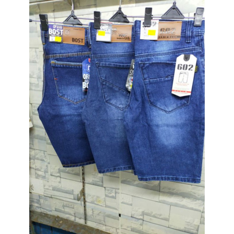 celana jeans pendek cowo | sobek sobek non setret | bahan gak luntur