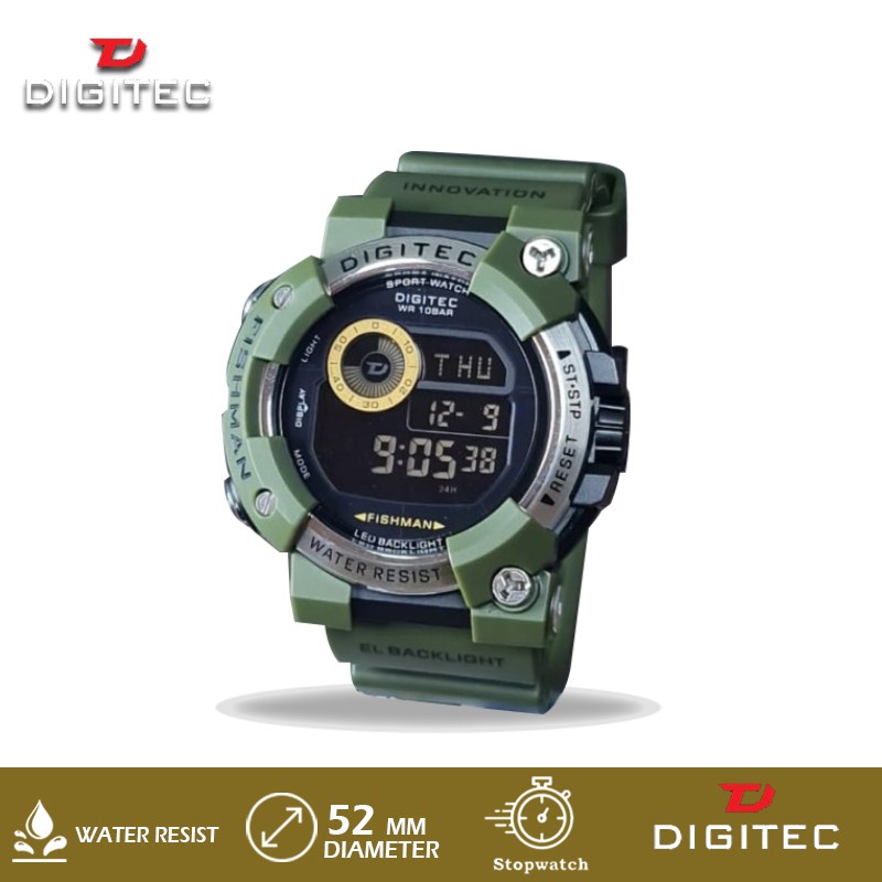 Jam Tangan Pria Rubber Digitec DG5150T DG-5150T GR-4B Original Murah