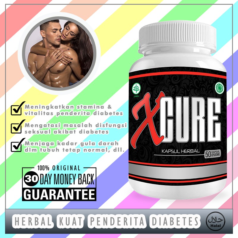 XCURE - X CURE OBAT HERBAL TAHAN LAMA PRIA KHUSUS DIABETES OBAT DIABETES 100% ORIGINAL BPOM