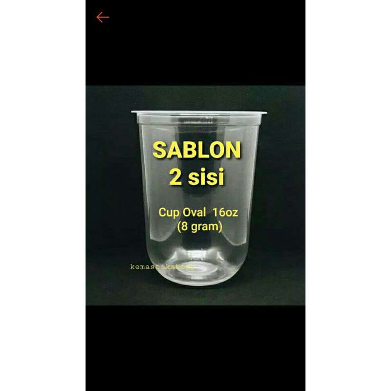 

sablon cup 12,14,16 oz oval 8 gram