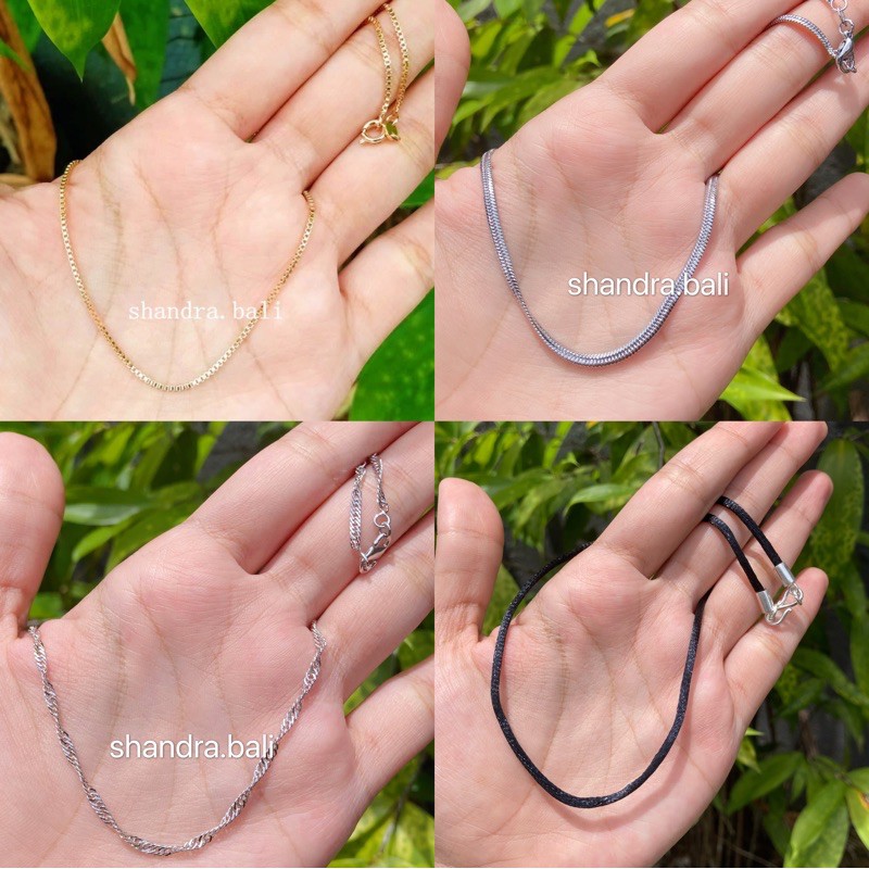 Rantai Kalung Anak Dan Bayi Xuping Tali Hitam Kalung Tridatu Perak Silver 925 Bali