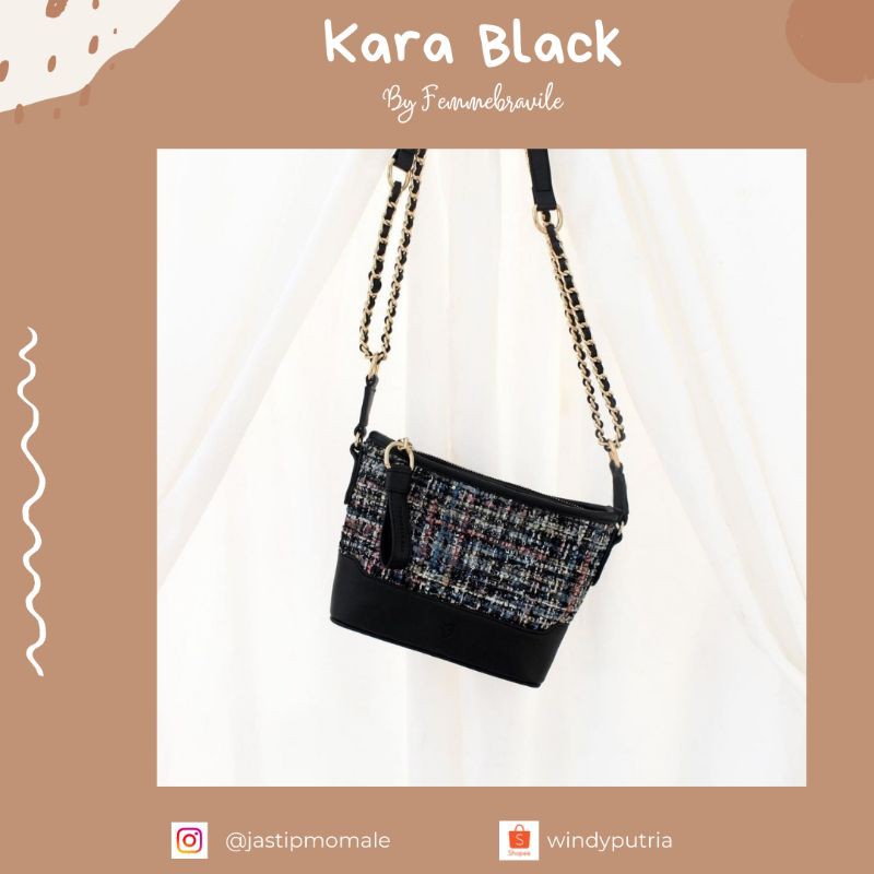 (CO TITIPAN) Kara Bag Black Femmebravile
