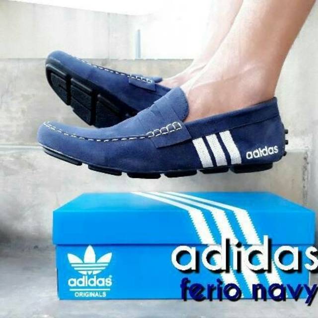 SEPATU ADIDAS FERIO SLIP ON PRIA SELOP ELEGAN SUEDE ORIGINAL