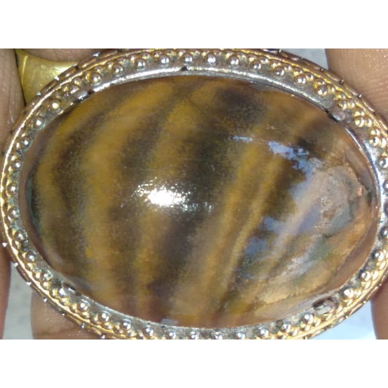 BATU.CINCIN.FOSIL.KAYU.MOTIF.BELANG.HARIMAU