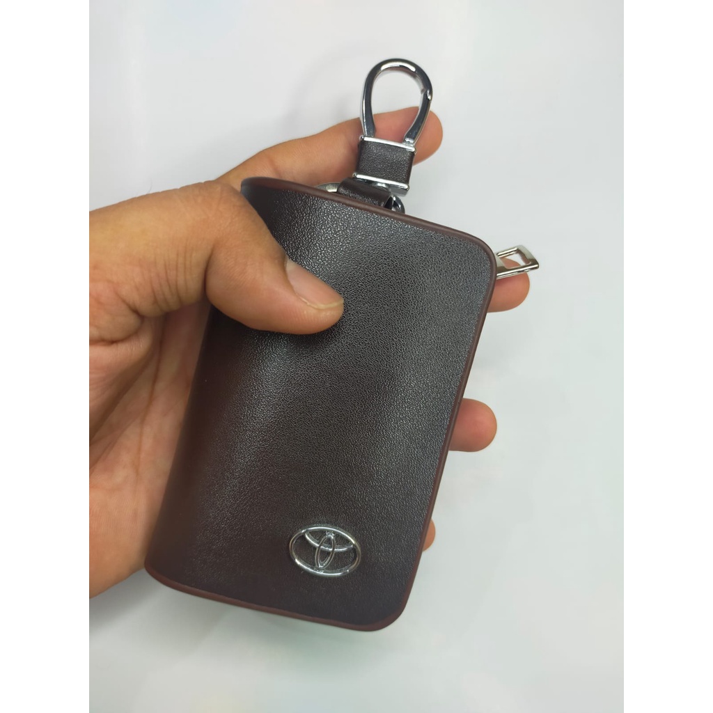 Dompet STNK Mobil Logo TOYOTA Bahan Kulit / Aksesories Mobil / Gantungan Kunci / AVANZA RUSH