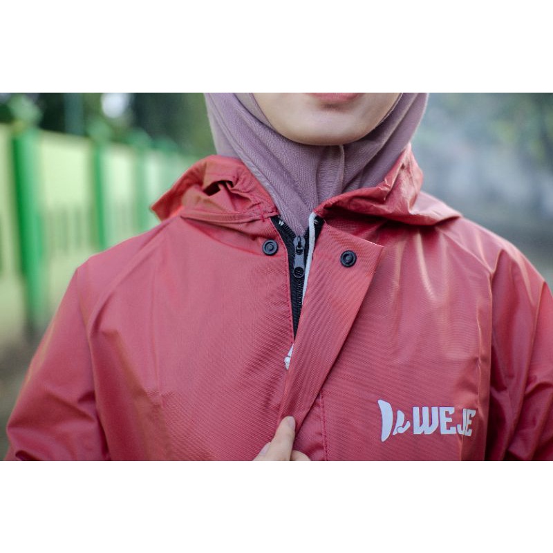 Jas Hujan Setelan Celana Bahan PVC Tebal 0,25 WEJE Original