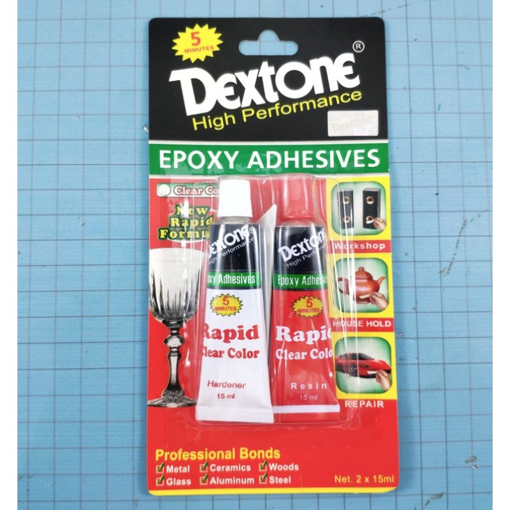 

DEXTONE LEM EPOXY RAPID CLEAR BENING 5 MENIT 30ML