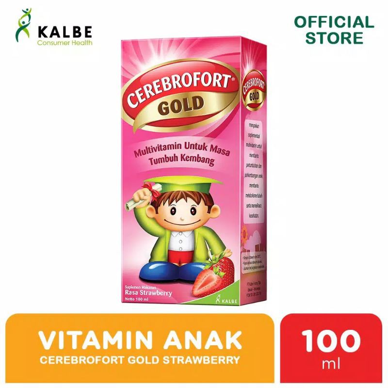 Cerebrofort Gold Multivitamin Vitamin Anak Sirup - Kabakids Store