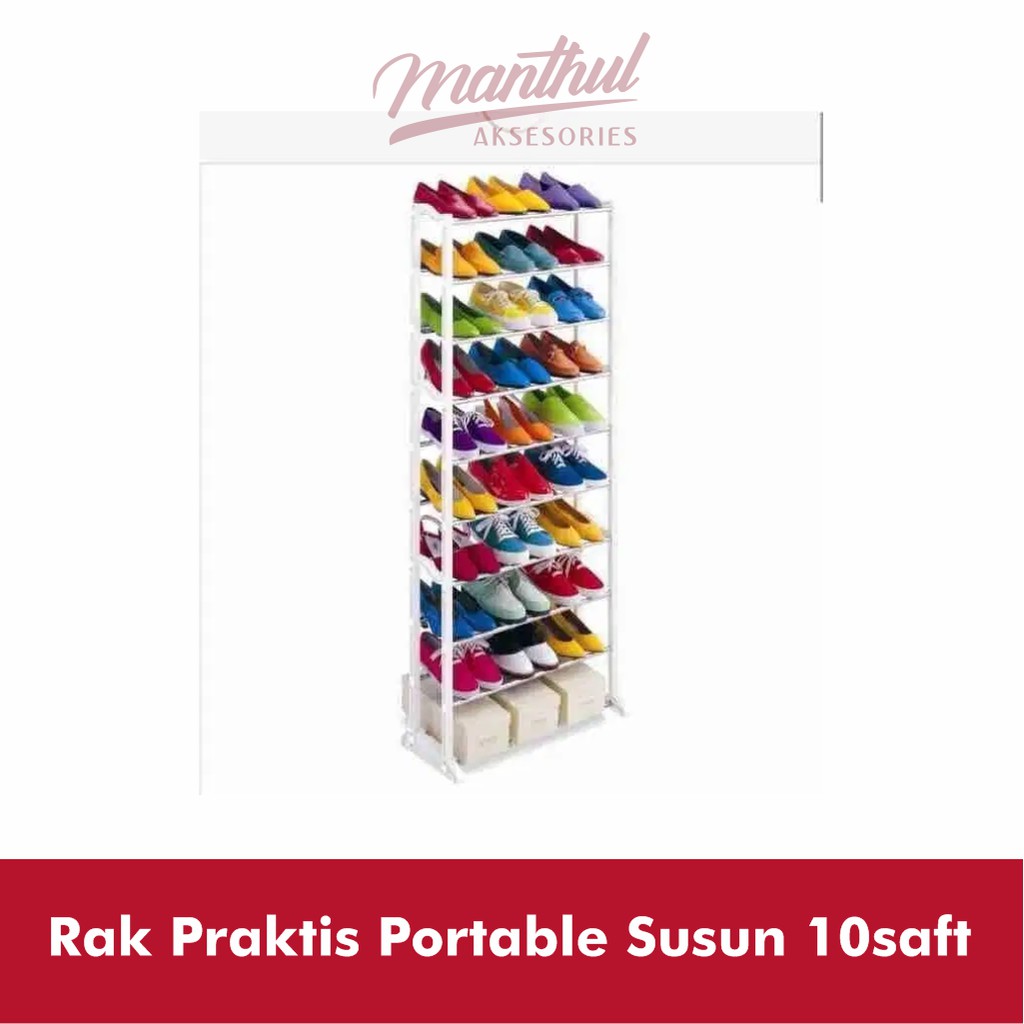 Rak Praktis Portable Susun 10saft