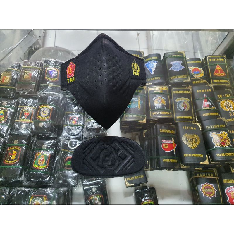 Masker Tni Polri Tomo | Masker Tomo Hitam | Masker Bakteri model Tomo