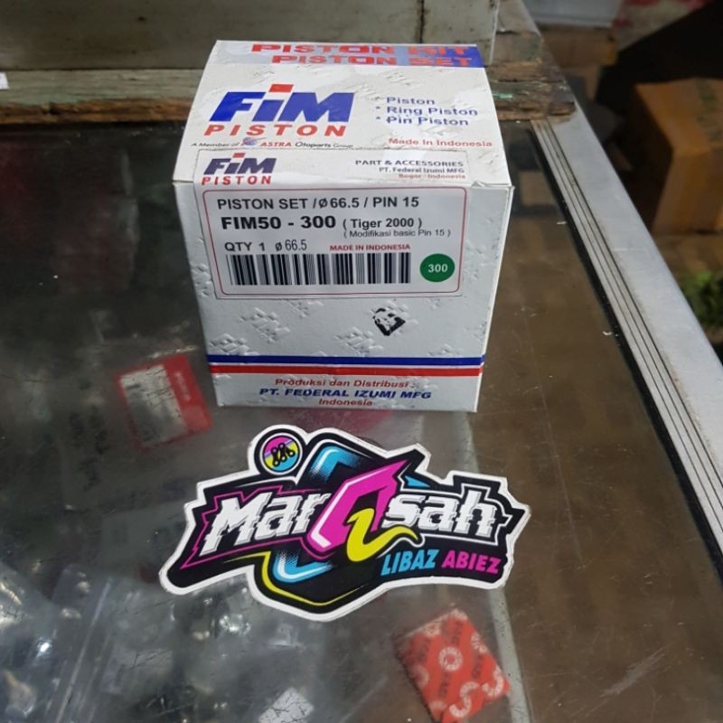 Piston fim50 tiger set ring piston fim tiger 63.5 64 64.5 65 65.5 66 66.5 dan pen seker marqsah racing-5