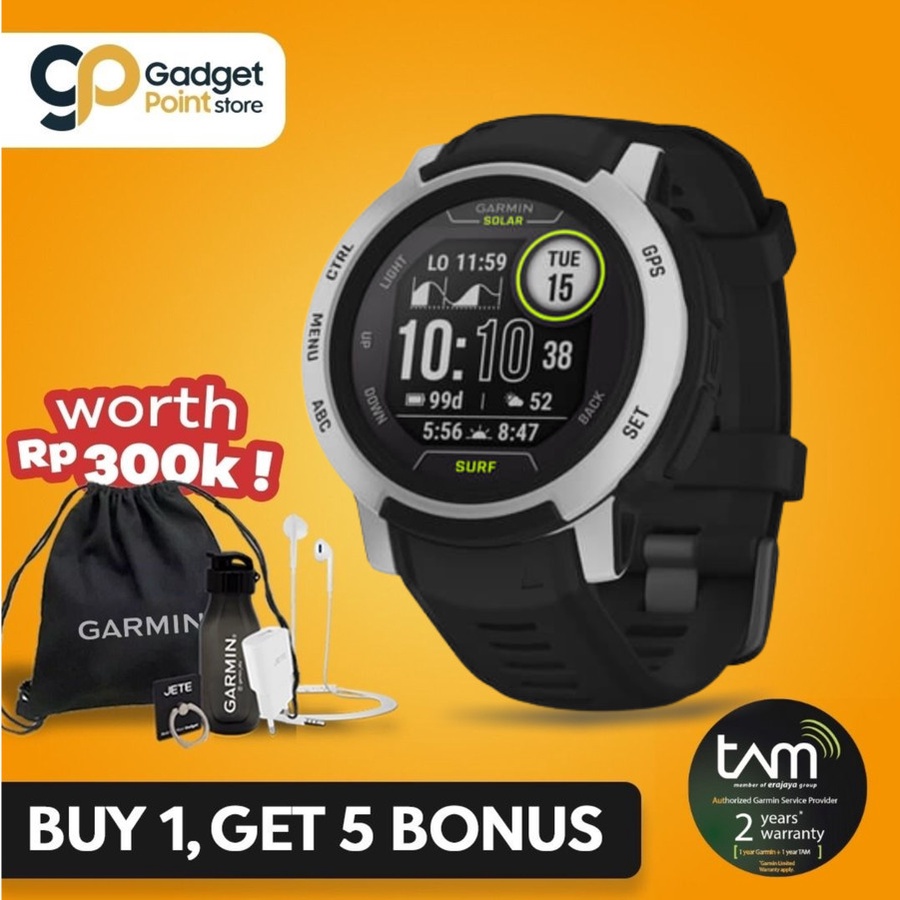 Sport Watch | Smart Watch Garmin Instinct 2 Solar Surf Edition Bells Beach 45mm - Garansi TAM 2 Tahun