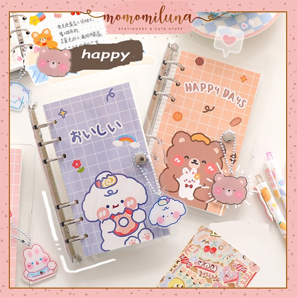 

1 set binder A6 lucu cute kawai estetik notebook journaling scrapbook MK1322
