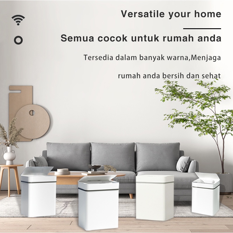 Kadonio Tempat Sampah Otomatis Sensor Infrared Kapasitas Besar Smart Trash Can waterproof Sampah Otomatis Cerdas