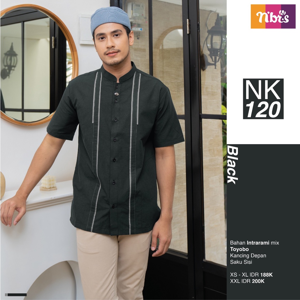 Nibras Atasan Pria NK 120 Bahan Intrarami mix Toyobo Koko Pria Simpel Modern