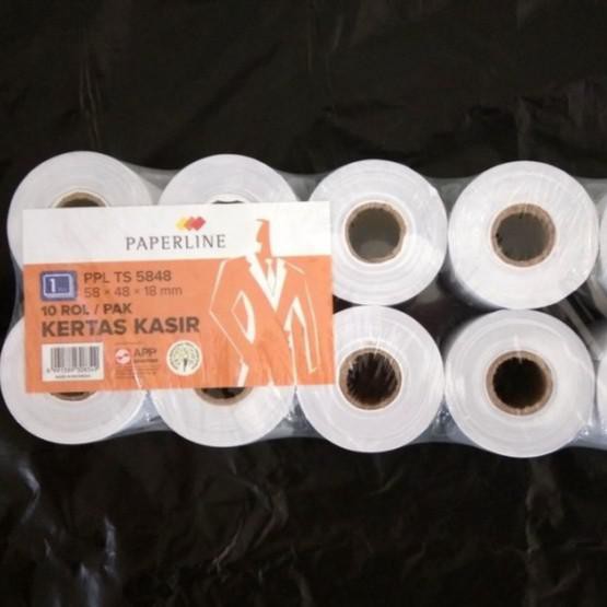 

Kertas / Kertas Kasir Telstruk Paperline 58X48 Rangkap 1 / 1 Pak Isi 10 Roll