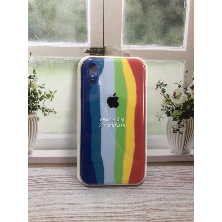 APPLE IPHONE XR SILIKON CASE NEW RAINBOW COVER