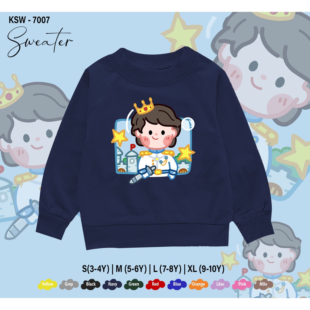 SWEATER ANAK -ANAK / BAJU  KIDS 1-10THN / BAHAN FLEECE PREMIUM ADEM / PRINCE / UNISEX