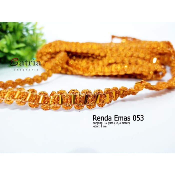 Renda Emas / Lace / Renda Emas 053 lebar 1 cm ( 15,3 meter)