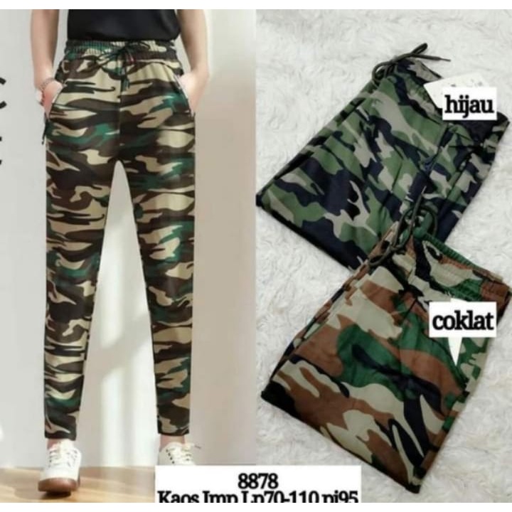 Celana Motif Tentara Wanita
