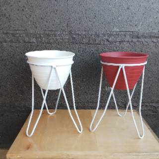  Rak  standing pot  bunga alien mini  kaki lengkung diameter 