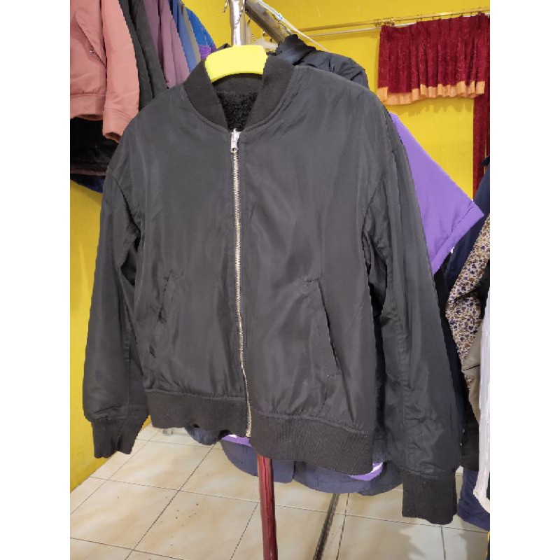 Jaket Bomber Azul